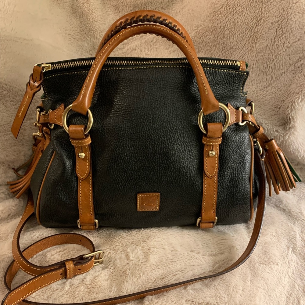 Dooney & Bourke Medium Leather Tasseled Satchel
